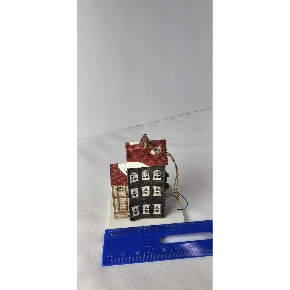 Vintage‎ Tin General Store Christmas Ornament Miniature Village Building 3.5